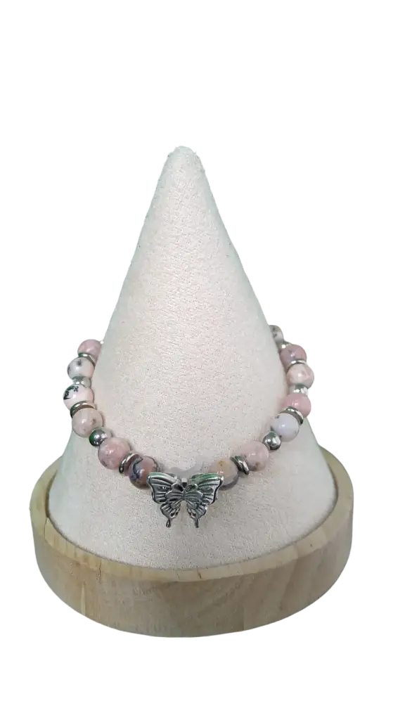 Opale rose 3A - Papillon