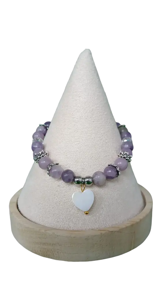 Lépidolite AB - Cœur