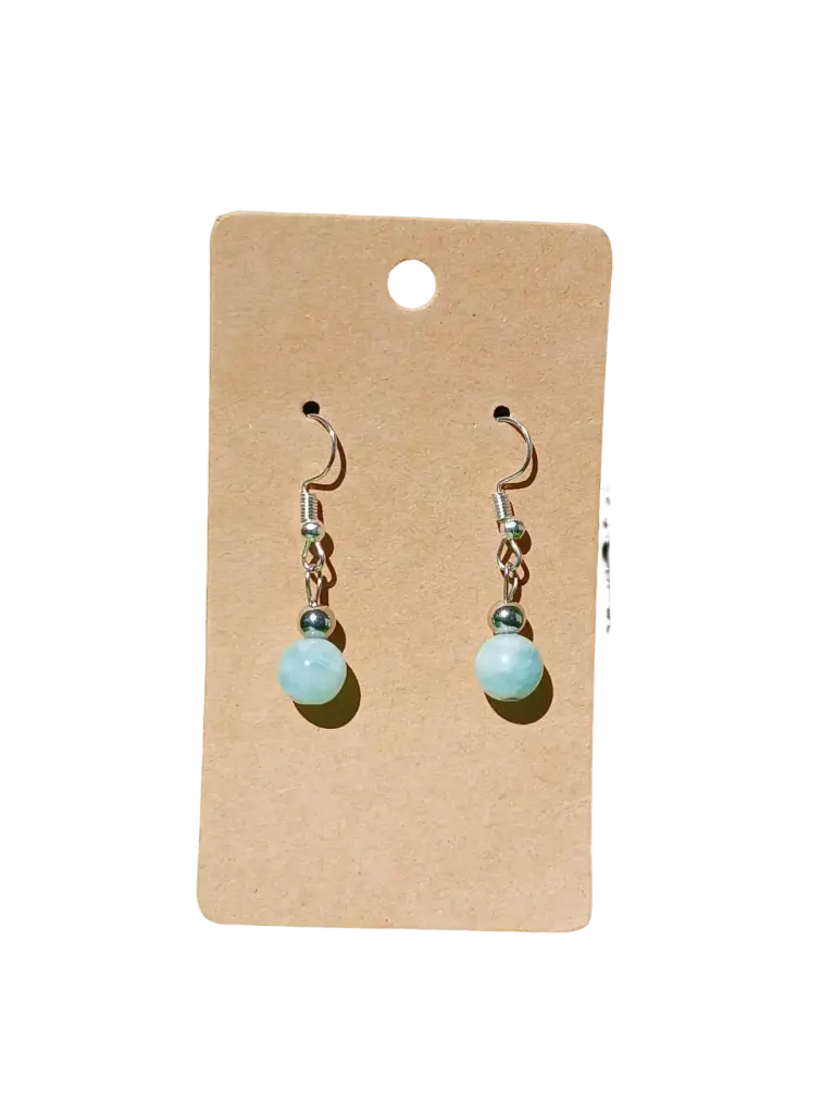 Boucles d'oreilles Amazonite bleue AB