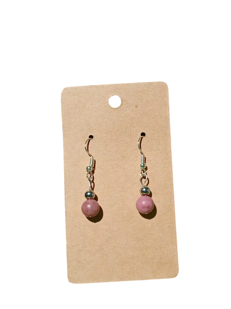 Boucles d'oreilles Rhodonite 5A