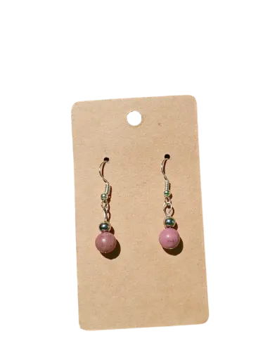 Boucles d'oreilles Rhodonite 5A